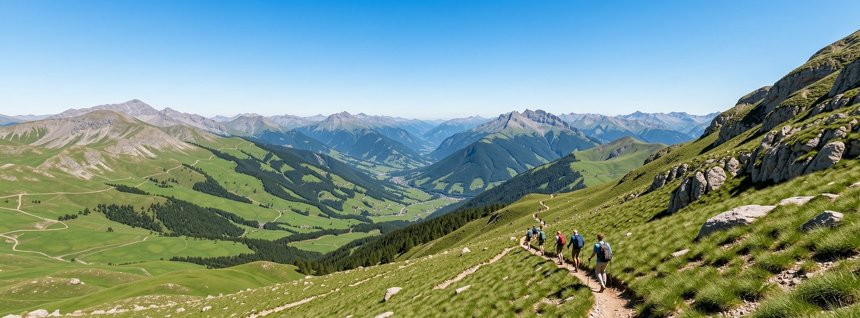 Paisaje de naturaleza y libertad de movimiento